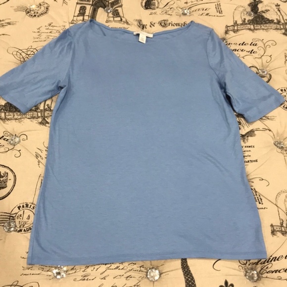 Nordstrom Signature Boatneck Elbow Sleeve Tee - Picture 3 of 5